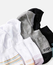 Load image into Gallery viewer, 5 Pack Women's Invisible Sock - Multicolour