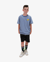 Load image into Gallery viewer, Blue Striped Smile Tee