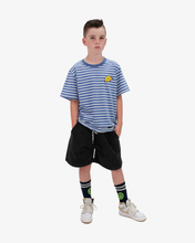 Load image into Gallery viewer, Blue Striped Smile Tee