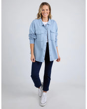 Load image into Gallery viewer, Poppy Fleece Shacket - Steel Blue