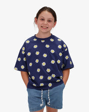 Load image into Gallery viewer, Navy Daisy Tee