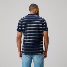 Load image into Gallery viewer, Yarn Dye Stripe Polo - Navy