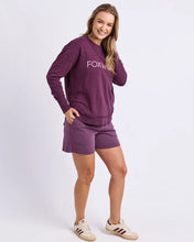Load image into Gallery viewer, Simplified Metallic Crew - Plum