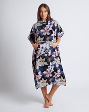 Load image into Gallery viewer, Stay Magical Printed Hooded Towel - Anthracite Sunny Floral