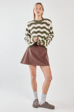 Load image into Gallery viewer, Nikkita Wavy Stripe Knit - Cream/Olive
