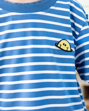Load image into Gallery viewer, Blue Striped Smile Tee