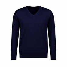 Load image into Gallery viewer, V Neck Merino Pullover - Navy