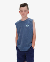 Load image into Gallery viewer, Blue Wash Smiley Tank