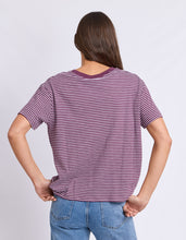 Load image into Gallery viewer, Hutch Stripe Tee - Plum