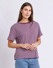 Load image into Gallery viewer, Hutch Stripe Tee - Plum