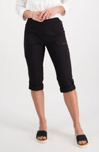 Load image into Gallery viewer, Poplin Pull On Cargo Pant - Black
