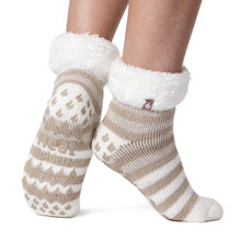 Load image into Gallery viewer, Ladies Stripe Aberfeldy Lounge Sock - Oat