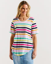 Load image into Gallery viewer, Ariana Tee - Rainbow Stripe