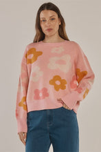 Load image into Gallery viewer, Leonie Knit Sweater - Jacquard Flowers