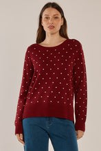 Load image into Gallery viewer, Louis Sweater - Burgandy Jacquard