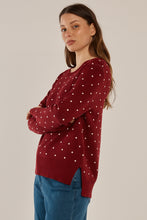 Load image into Gallery viewer, Louis Sweater - Burgandy Jacquard