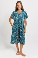 Load image into Gallery viewer, Donna Dress - Teal Petal Print