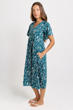 Load image into Gallery viewer, Donna Dress - Teal Petal Print
