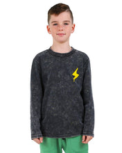Load image into Gallery viewer, Black Wash Bones Skate LS Tee