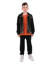 Load image into Gallery viewer, Black Wash Denim Jacket
