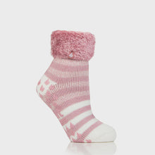 Load image into Gallery viewer, Ladies Stripe Aberfeldy Lounge Sock - Rose