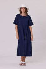 Load image into Gallery viewer, Havana Linen Long Dress - Navy