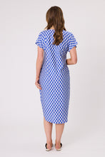 Load image into Gallery viewer, Ella Diamond Dress - Cobalt/White