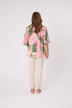 Load image into Gallery viewer, Sofia Printed Tie Side Shirt -Pink