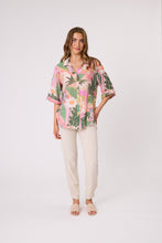 Load image into Gallery viewer, Sofia Printed Tie Side Shirt -Pink