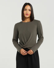 Load image into Gallery viewer, Twist Tee L/S - Slate