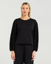 Load image into Gallery viewer, Sienna Top - Noir Pleat