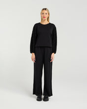 Load image into Gallery viewer, Sienna Top - Noir Pleat