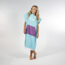 Load image into Gallery viewer, Stranger Poncho Towel - Turquoise Purple
