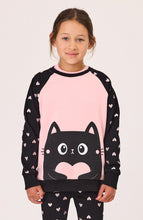Load image into Gallery viewer, Love Cat Raglan Crew