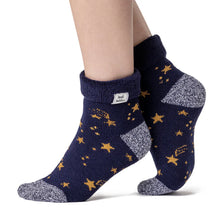 Load image into Gallery viewer, Ladies Lite Orion Sleep Sock - Navy/Gold Stars
