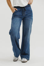 Load image into Gallery viewer, Palazzo Jeans - Blue Wash