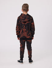 Load image into Gallery viewer, Black & Rust Tie Dye Pocket Hood