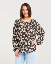 Load image into Gallery viewer, Gloria Top - Golden Grid