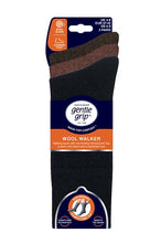 Load image into Gallery viewer, Gentle Grip 3pk Wool Blend Mens Sock - Coloured