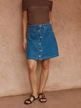 Load image into Gallery viewer, Tipo Wave Denim Skirt