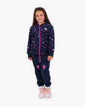 Load image into Gallery viewer, Navy Icons Zip Hood