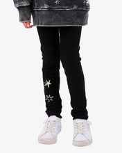 Load image into Gallery viewer, Black Star Rib Leggings