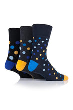 Load image into Gallery viewer, Gentle Grip 3pk Mens Sock - Colourburst Spot