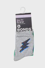 Load image into Gallery viewer, Stay On Pattern Crew Socks 2 Pack - Thunderbolt