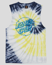 Load image into Gallery viewer, Vivid Dot Mono Front Muscle - Navy Tie Dye