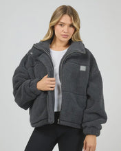 Load image into Gallery viewer, Cosy Club Teddy Jacket - Charcoal