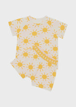 Load image into Gallery viewer, Tee/Short Sleep Set - Sunburst White