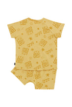 Load image into Gallery viewer, Tee/Short Sleep Set - No Sleep Club Mustard