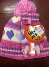 Load image into Gallery viewer, Heat Holders Girls Pixie Pom Pom Thermal Hat & Mittens Set - 3-6 yrs