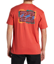Load image into Gallery viewer, Crayon Wave SS Tee - Coral
